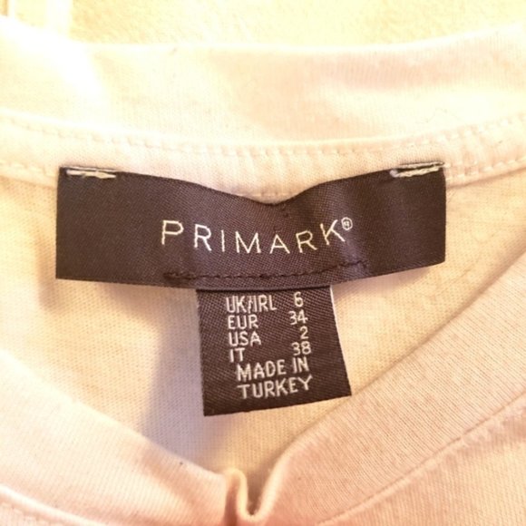 floral design embroidered crewneck short ruffled sleeve top sz 2 - Picture 5 of 6